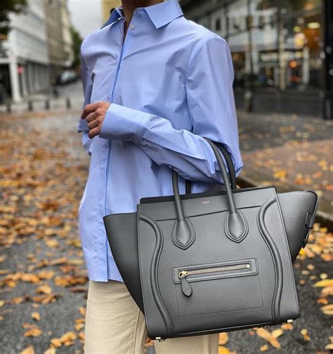 celine mini luggage size in cm